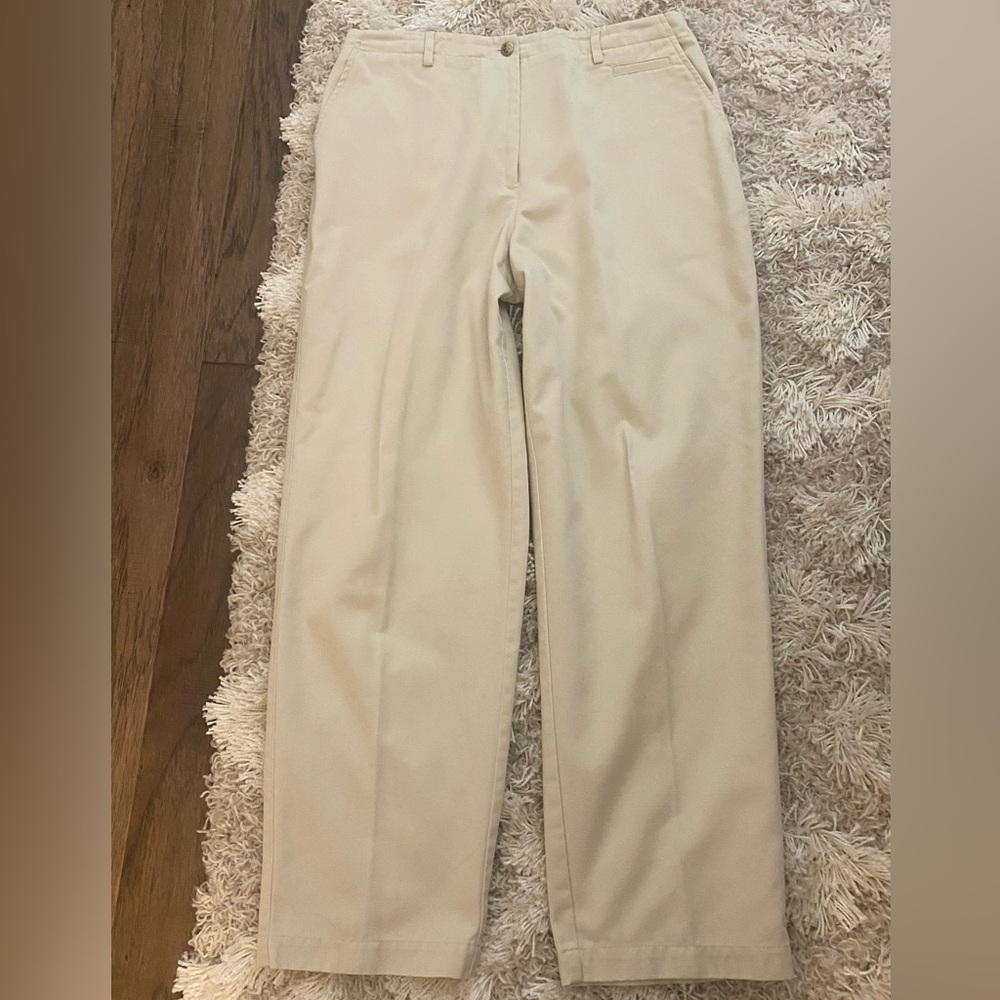 TALBOTS Khaki Pants Cream Size 12 Petite